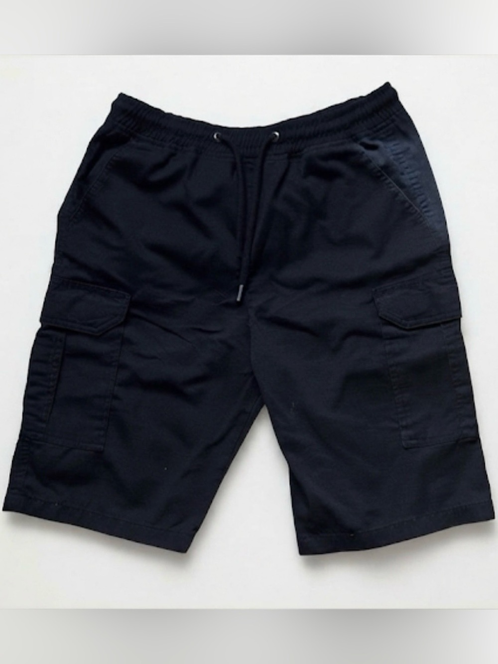 boohooMAN Black Cargo Shorts Utility Drawstring Men’s Small